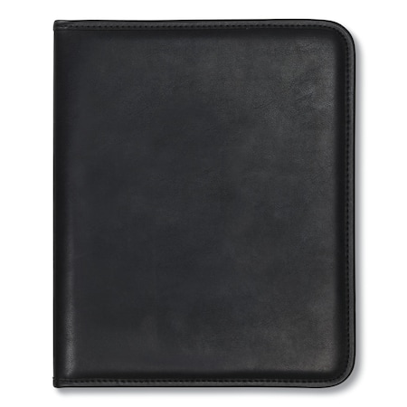 Samsill Professional Padfolio, Storage Pockets/Card Slots, Writing Pad, Black 70810